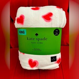 Kate Spade King Size Plush Blanket NWT